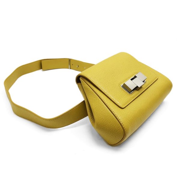 compass1659493073 Bottega Veneta Goat Leather Belt Bag Mustard Yellow