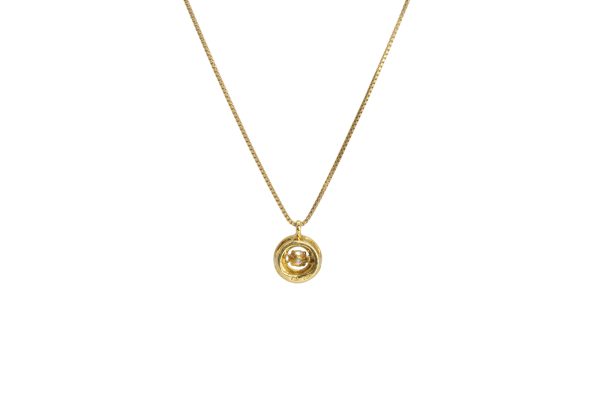 compass1678253342 Take Up K18 Single Diamond Necklace Yellow Gold