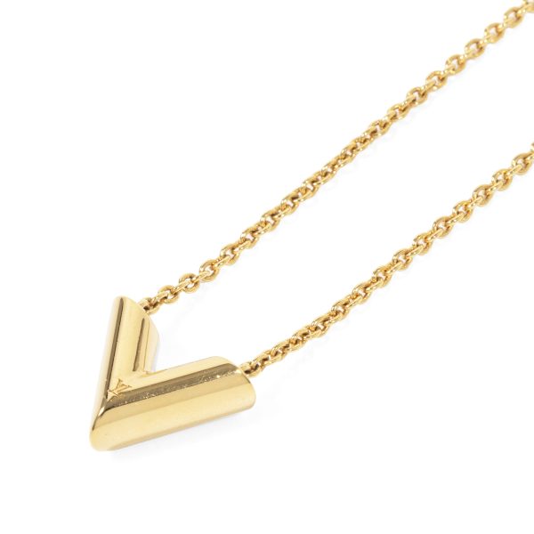 compass1692504371 Louis Vuitton Essential GP Metal Essential Necklace Gold