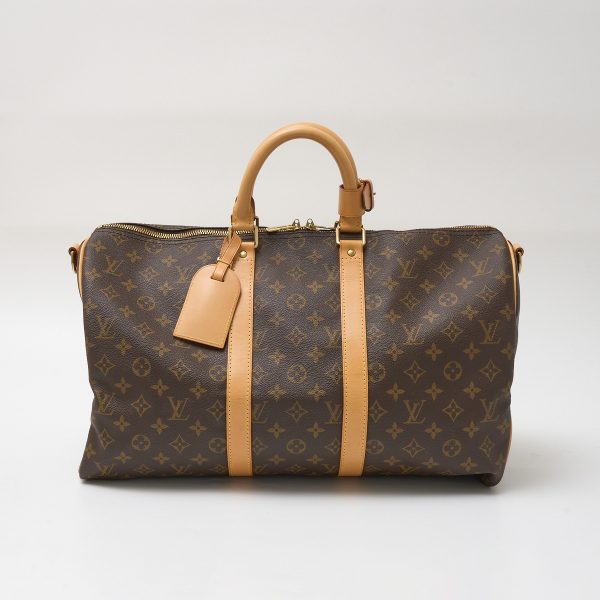 compass1712986150 LOUIS VUITTON Keepall 45 Boston travel bag brown gold