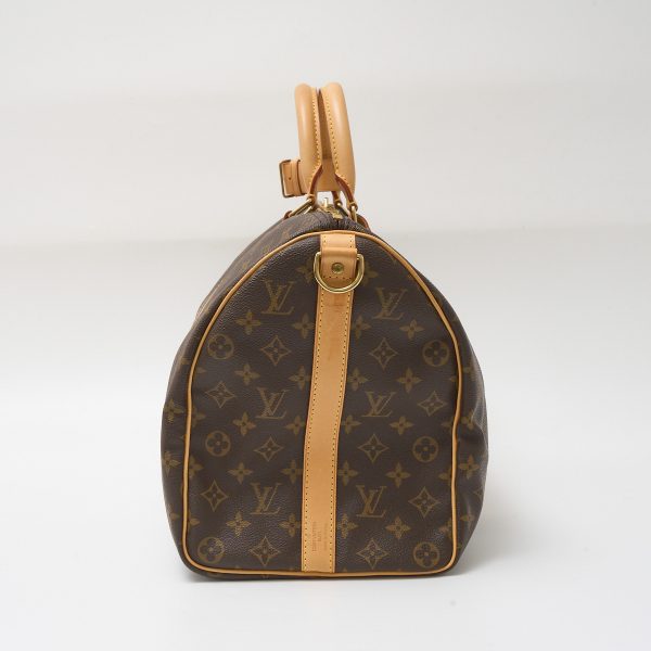 compass1712986157 LOUIS VUITTON Keepall 45 Boston travel bag brown gold