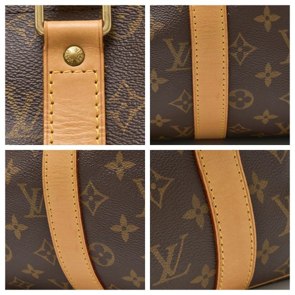 compass1712986206 LOUIS VUITTON Keepall 45 Boston travel bag brown gold