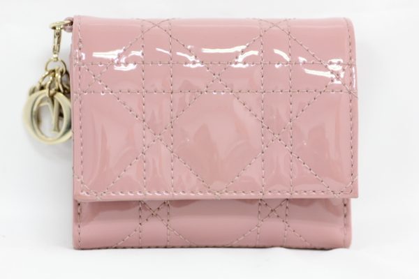 compass1719051482 Dior Cannage Lady All Lotus Wallet Pink