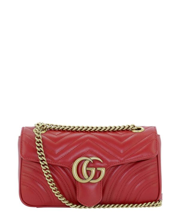 de9c84bf76e9ea3 ba 1 Gucci Leather Shoulder Bag Red