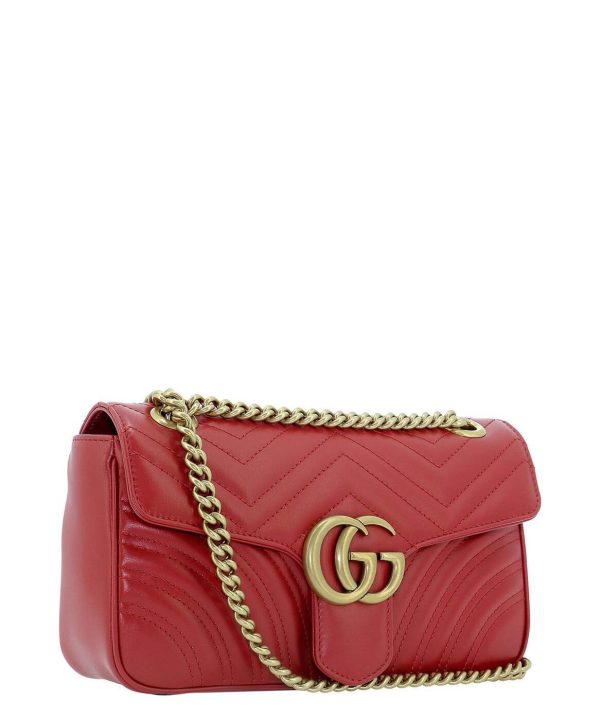 de9c84bf76e9ea3 ba 3 Gucci Leather Shoulder Bag Red