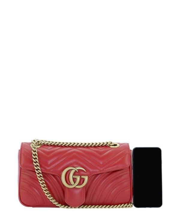 de9c84bf76e9ea3 ba 6 Gucci Leather Shoulder Bag Red