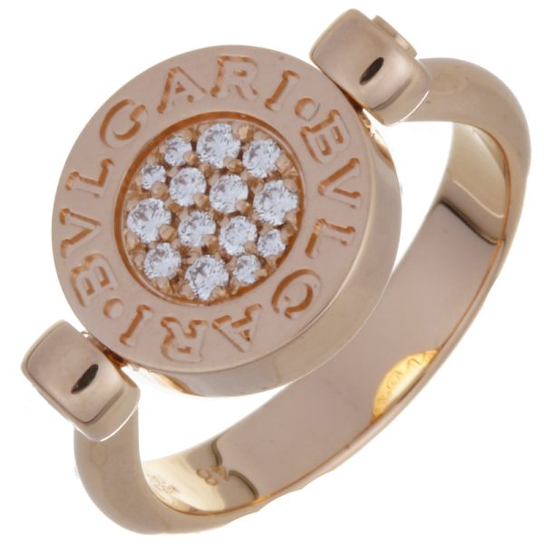 dh63520 1 Bvlgari Ring Pink Gold White Diamond