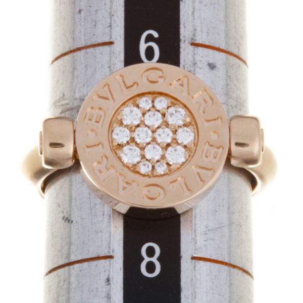 dh63520 7 Bvlgari Ring Pink Gold White Diamond