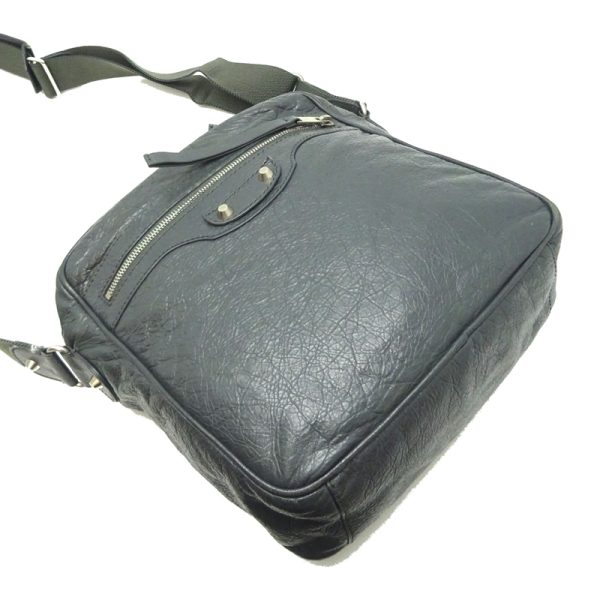 dh81317 3 Balenciaga Leather Messenger Bag Gray