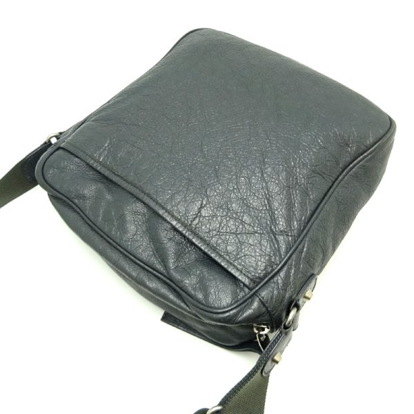 dh81317 4 Balenciaga Leather Messenger Bag Gray