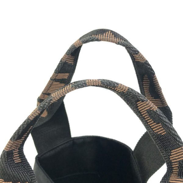 e 230929 7 9 Fendi Canvas Bucket Bag Black