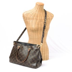 e018 Louis Vuitton Damier Graceful PM Shoulder Bag Ebene