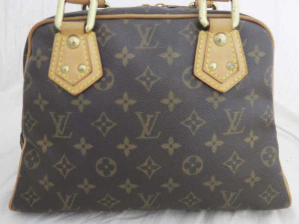 e52991a 1 Louis Vuitton Monogram Manhattan PM Handbag Brown