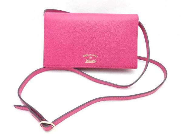 e53160f Gucci Swing Leather Crossbody Shoulder Bag Magenta