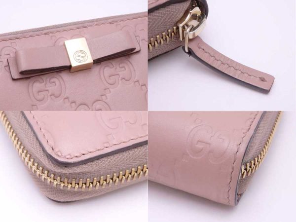 e53162f 4 Gucci Guccisima Leather Round Zipper Long Wallet Pink