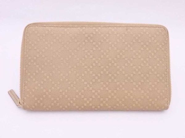 e53675 Gucci Diamante PVC Long Wallet Beige