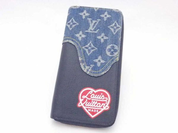 e54078a Louis Vuitton Monogram Denim Zippy Wallet Round Zipper Long Wallet Navy Denim Blue