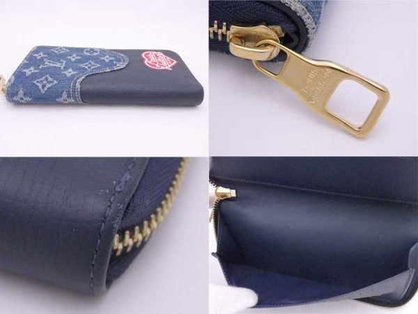 e54078a 4 Louis Vuitton Monogram Denim Zippy Wallet Round Zipper Long Wallet Navy Denim Blue