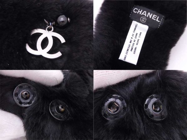 e54089f 4 Chanel Rabbit Fur Bracelet Black