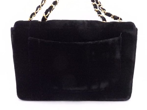 e54254a 2 Chanel Coco Mark Velvet Shoulder Bag Black