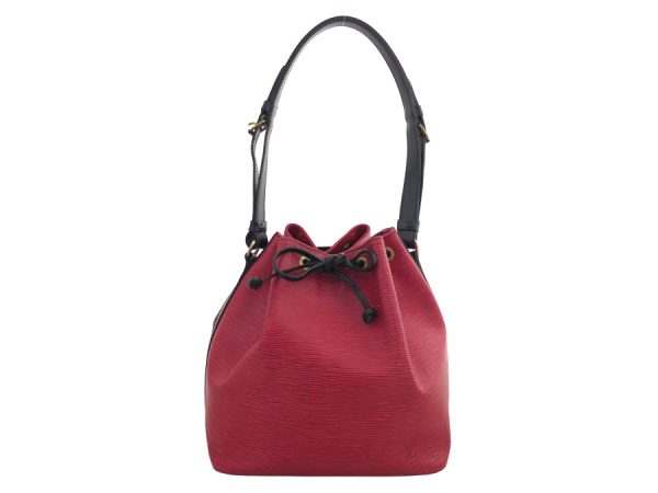 e54302 1 Louis Vuitton Epi Petit Noe Shoulder Bag Red Black