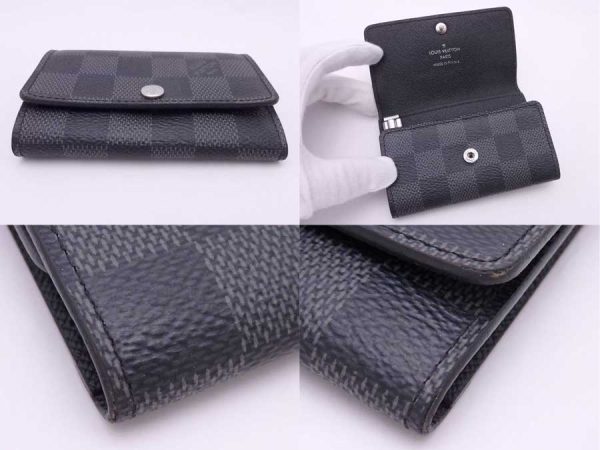 e54673f 4 Louis Vuitton Damier Graphite Multicle 6 Key Case Dark Gray