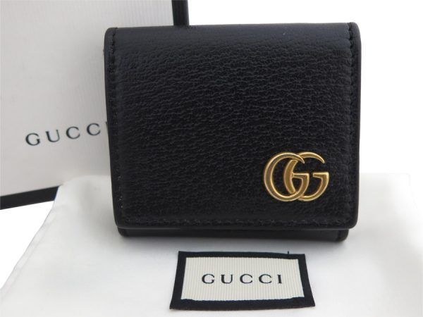 e54808f Gucci GG Marmont Leather Coin Case Black