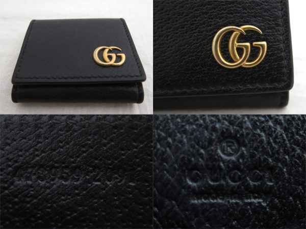 e54808f 4 Gucci GG Marmont Leather Coin Case Black