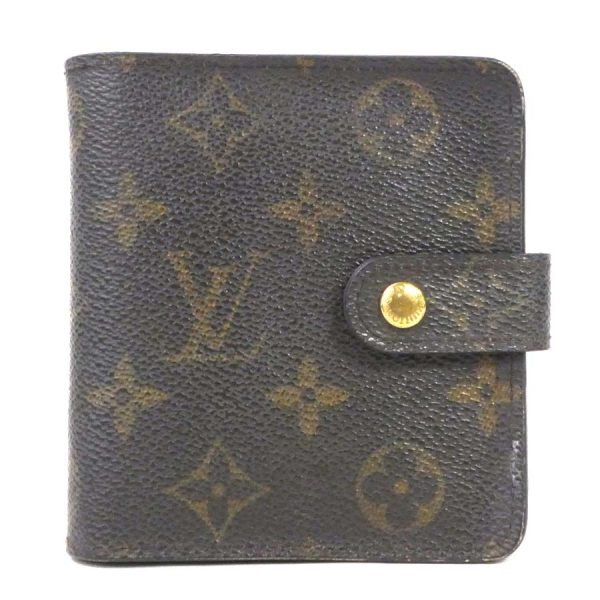 e55215a Louis Vuitton Monogram Compact Zip Bifold Wallet Brown