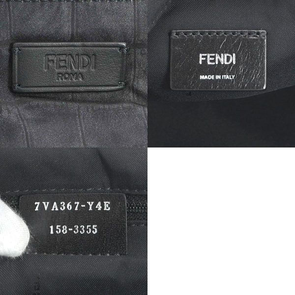 e55437a 10 c Fendi Nylon Leather Tote Bag Black