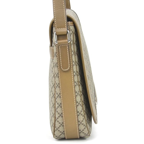 e55717a 1 Gucci Diamante PVC Leather Crossbody Shoulder Bag Beige