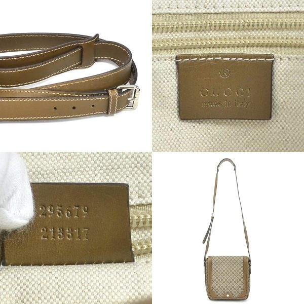 e55717a 10 c Gucci Diamante PVC Leather Crossbody Shoulder Bag Beige