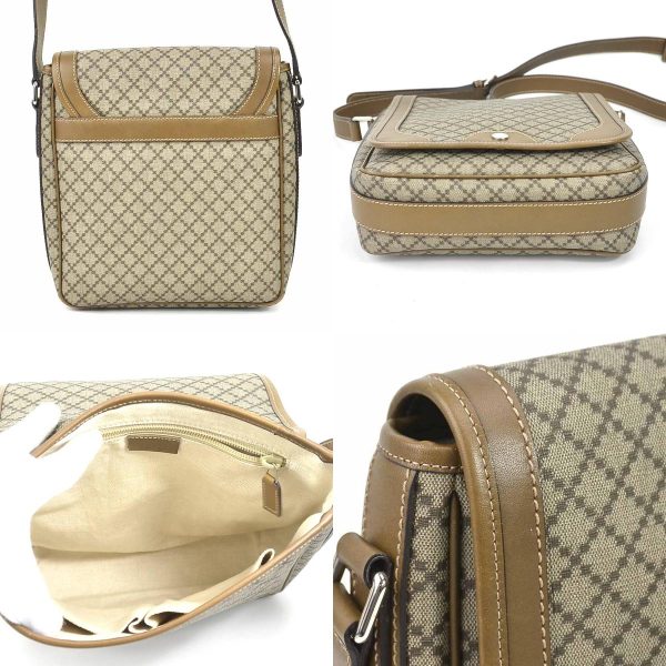 e55717a 2 c Gucci Diamante PVC Leather Crossbody Shoulder Bag Beige