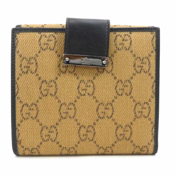 e56150f Gucci GG Canvas Canvas Leather Bifold Wallet Brown