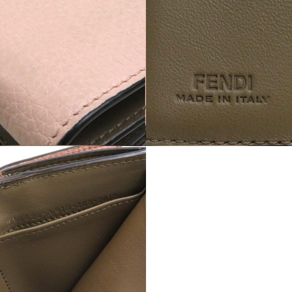 e56186a 10 c Fendi Leather Trifold Wallet Light Pink Gold