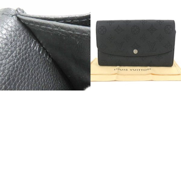 e56217f 13 c Louis Vuitton Monogram Mahina Portefeuil Iris Long Wallet Black