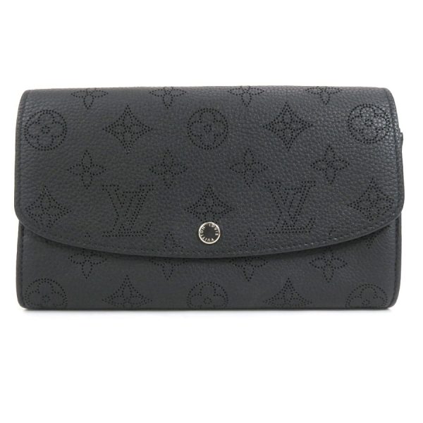 e56217f Louis Vuitton Monogram Mahina Portefeuil Iris Long Wallet Black