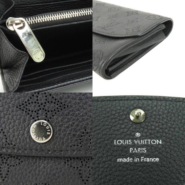 e56217f 9 c Louis Vuitton Monogram Mahina Portefeuil Iris Long Wallet Black