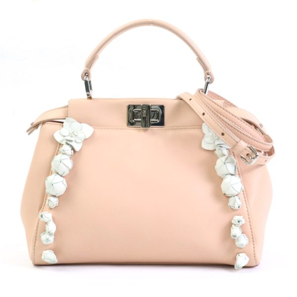 e56321a Fendi Leather Peekaboo Crossbody Shoulder Bag Pink