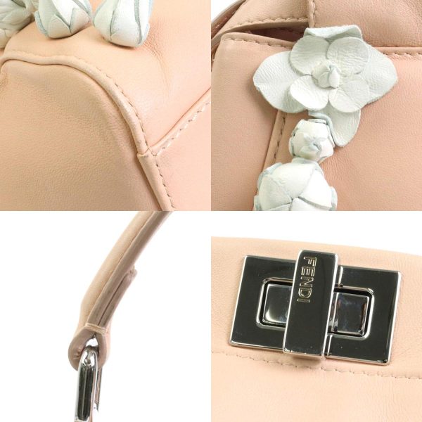 e56321a 6 c Fendi Leather Peekaboo Crossbody Shoulder Bag Pink