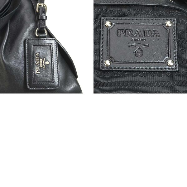 e56502f 10 c Prada Leather Shoulder Bag Black