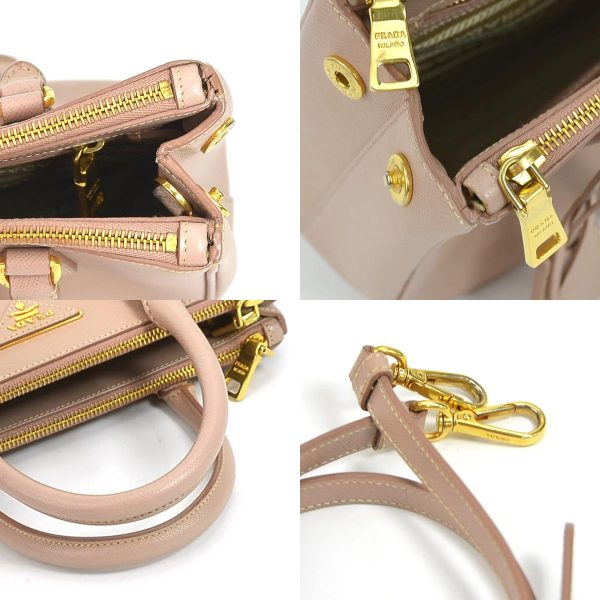 e56535a 9 c Prada Leather Shoulder Bag Pink Beige