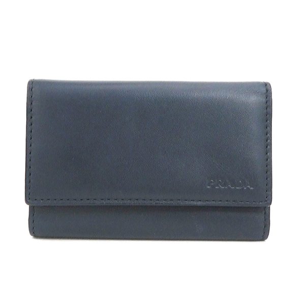 e56717a Prada Leather Key Case Navy