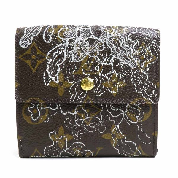 e56761a Louis Vuitton Monogram Dantel Porte Monet Bier Cult Credit Trifold Wallet Brown