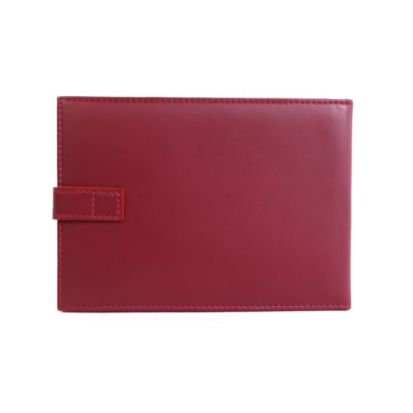 e56789k 1 Salvatore Ferragamo Photo Case Gancini Leather Burgundy