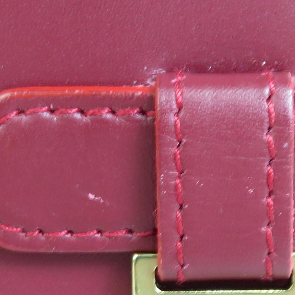 e56789k 3 Salvatore Ferragamo Photo Case Gancini Leather Burgundy