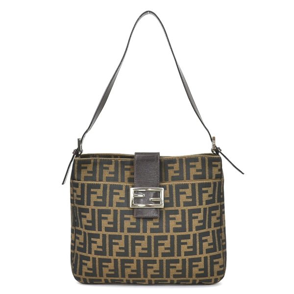 e56924g Fendi Canvas Leather Zucca Shoulder Bag Brown