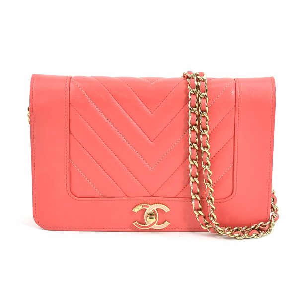 e57020f Chanel Wallet Chain V Stitch Leather Crossbody Shoulder Bag Pink