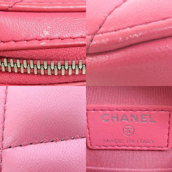 e57049g 6 c Chanel Matelasse Leather Smartphone Case Crossbody Shoulder Bag Pink