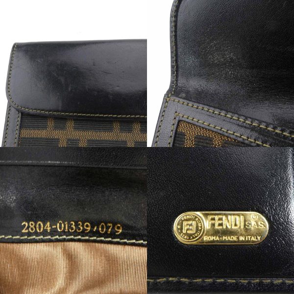 e57090f 10 c Fendi Canvas Leather Zucca Bifold Long Wallet Brown